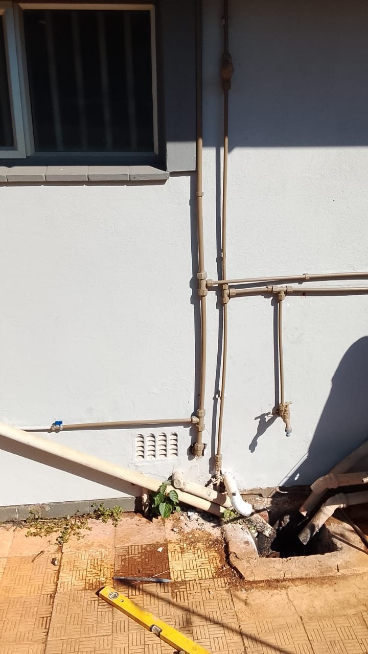 External copper pipework repair by Dudley's Plumbers in Durban